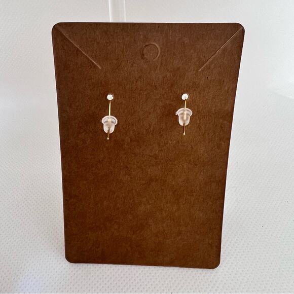 Dog Earrings Women Gold Tone Dangle Drop Pink Heart Pet Lover Gift Jewelry - Picture 3 of 5